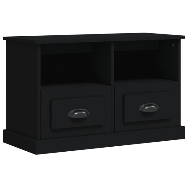 vidaXL Έπιπλο Τηλεόρασης Μαύρο 80x35x50 εκ. Επεξ. Επεξεργασμένο Ξύλο