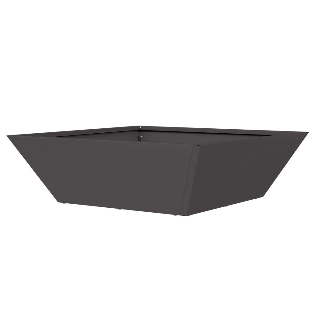 vidaXL Σέτ Μαύρων Πλαστικών Γλαστρών 50 x 50 x 15 εκ.