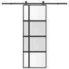 vidaXL &Sigma;&upsilon;&rho;ό&mu;&epsilon;&nu;&eta; &pi;ό&rho;&tau;&alpha; &mu;&epsilon; &sigma;&epsilon;&tau; &upsilon;&lambda;&iota;&kappa;&omicron;ύ 76x205 cm &alpha;&pi;ό &gamma;&upsilon;&alpha;&lambda;ί&&Alpha;&lambda;&omicron;&upsilon;&mu;ί&nu;&iota;&omicron;