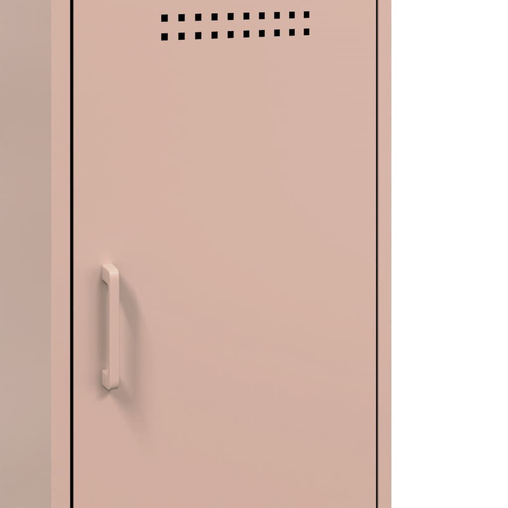 vidaXL Ντουλάπι Ροζ 36 x 39 x 79 εκ. από Χάλυβα
