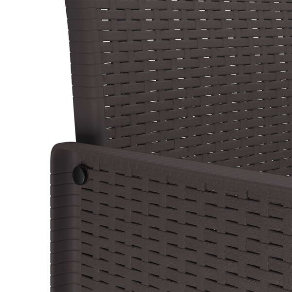 vidaXL Καρέκλες Κήπου με Μαξιλάρια 2 pcs Καφέ 53 x 49 x 85 εκ. Ρατάν