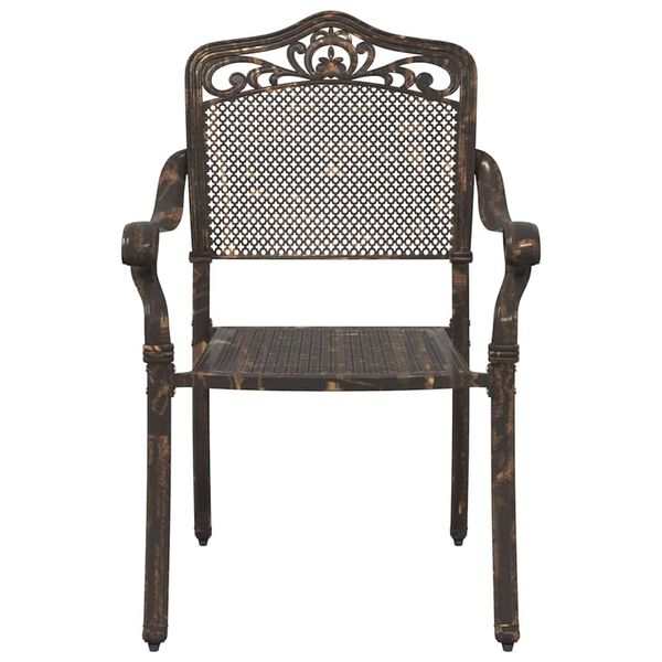 vidaXL Καρέκλα Κήπου 2 pcs Μπρονζέ 55 x 56.5 x 91εκ Αλουμίνιο