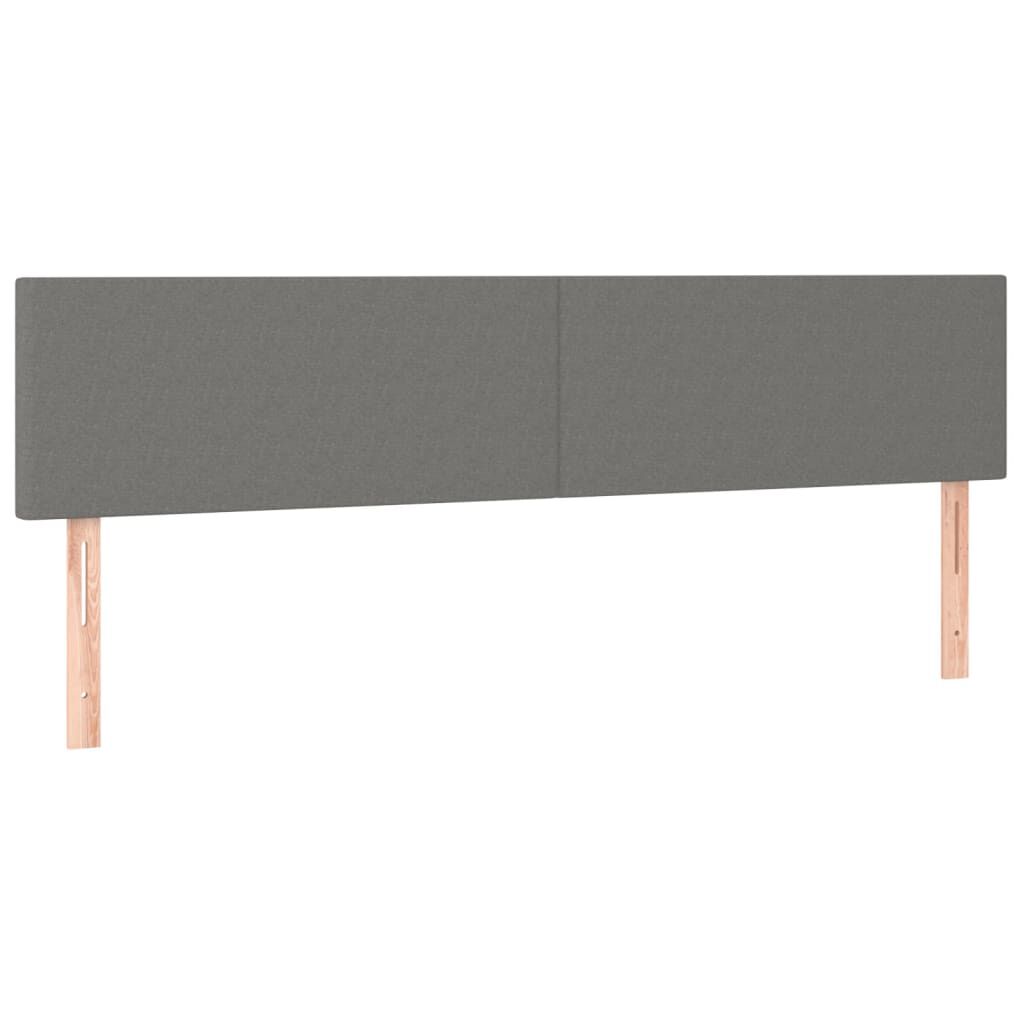 vidaXL Κρεβάτι Boxspring με Στρώμα Σκούρο Γκρι 160x200 εκ Υφασμάτινο