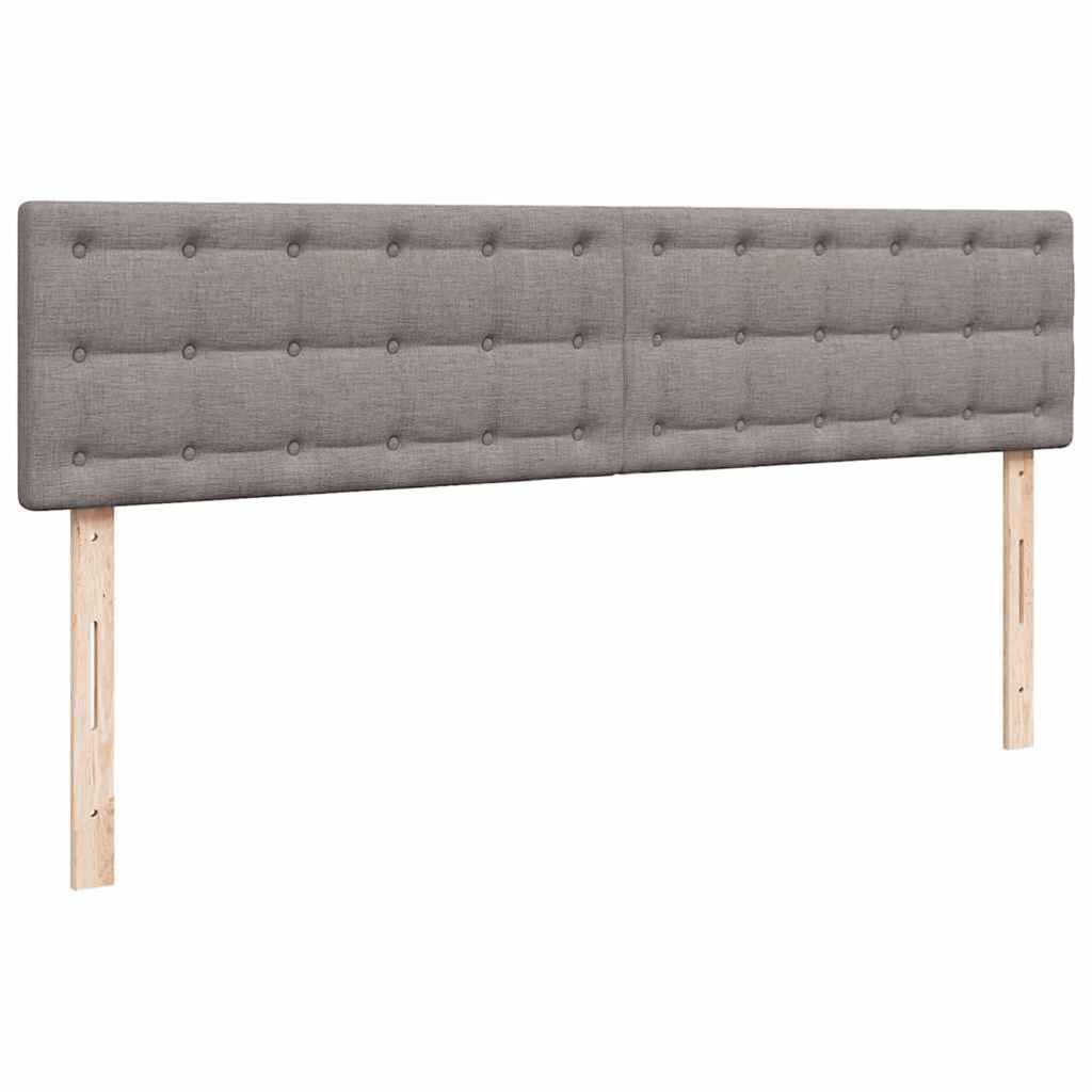 vidaXL Οθωμανικό κρεβάτι με στρώμα Taupe 180x200cm ύφασμα
