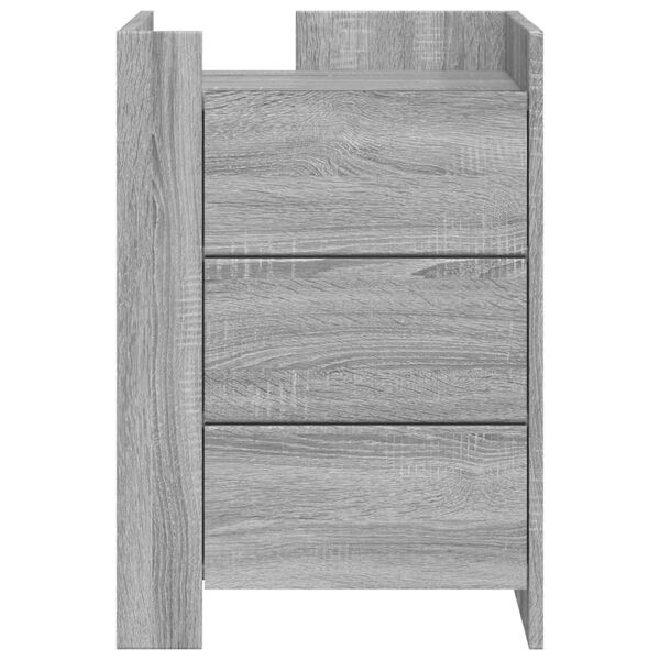 vidaXL Κομοδίνο Γκρι Sonoma 45x50x65 εκ. από Επεξεργασμένο Ξύλο