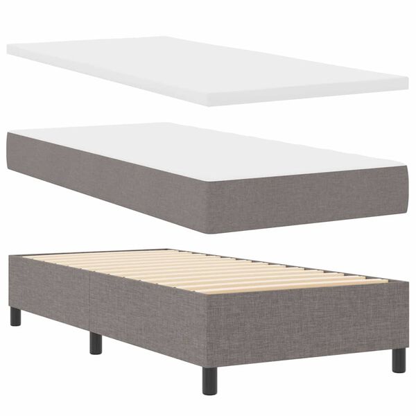 vidaXL &Kappa;&rho;&epsilon;&beta;ά&tau;&iota; &mu;&epsilon; &epsilon;&lambda;&alpha;&tau;ή&rho;&iota;&alpha; &mu;&epsilon; &sigma;&tau;&rho;ώ&mu;&alpha; Taupe 90 x 200 cm ύ&phi;&alpha;&sigma;&mu;&alpha;