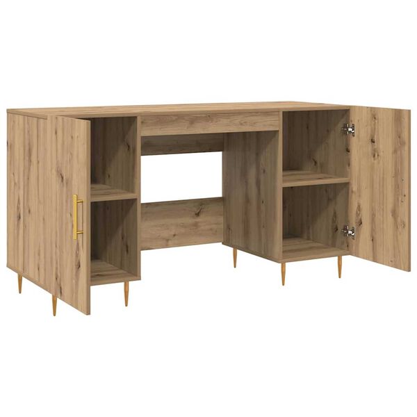 vidaXL Γραφείο artisan δρυς 140 x 50 x 75 εκ. Επεξεργασμένο ξύλο