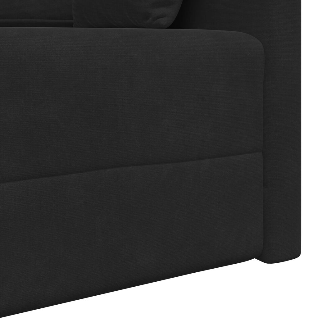 vidaXL Κρεβάτι Καναπές 2 σε 1 Μαύρος 213x144x60 εκ Βελούδο
