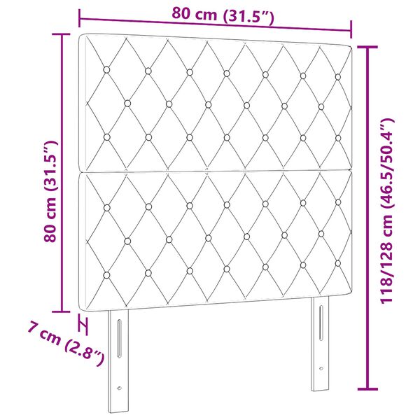 vidaXL Κεφαλάρι Γκρι 80 cm Βελούδο