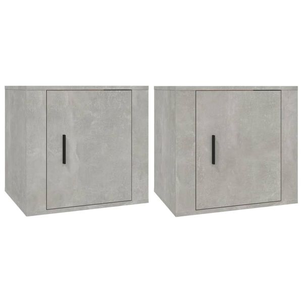 vidaXL Κομοδίνα 2 τεμ. Γκρι Σκυροδέματος 50x39x47 εκ.
