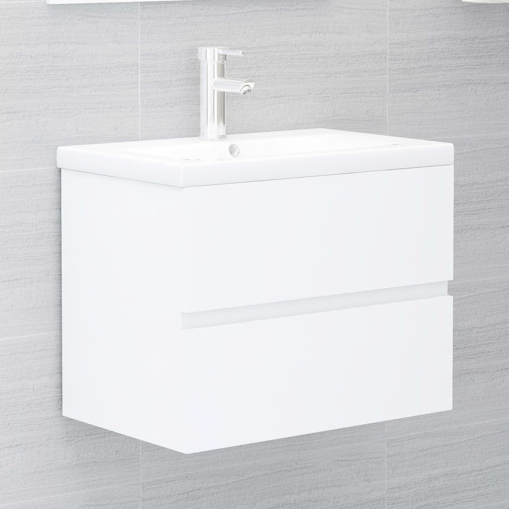 vidaXL Ντουλάπι Νιπτήρα Λευκό 60x38,5x45 εκ. από Επεξεργασμένο Ξύλο