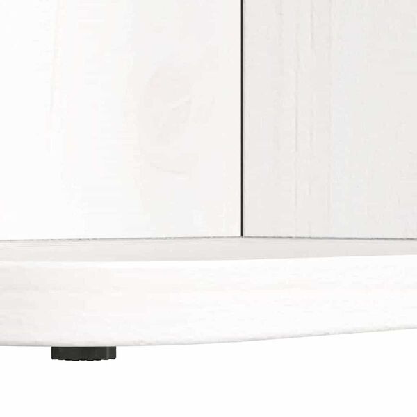vidaXL Τραπεζάκι σαλονιού Λευκό 80 x 39.5 x 33.5 εκ Μασίφ ξύλο πεύκου