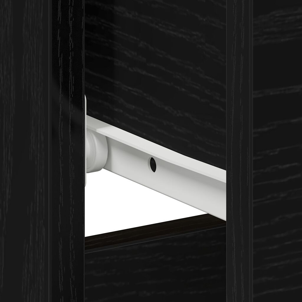 vidaXL Κομοδίνο Μαύρο Δρυς 40x40x50 εκ από Ξύλο
