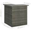 vidaXL Τραπέζι Μπαρ Γωνιακό Γκρι 100 x 50 x 105 εκ. Συνθετικό Ρατάν