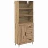 vidaXL Highboard 2 pcs Artisan Oak 69,5 x 34 x 180 &epsilon;&kappa;.