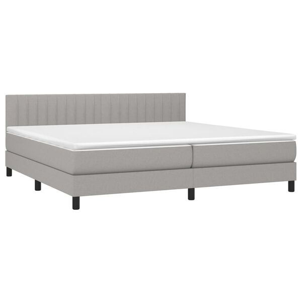 vidaXL &Kappa;&rho;&epsilon;&beta;ά&tau;&iota; Boxspring &mu;&epsilon; &Sigma;&tau;&rho;ώ&mu;&alpha; & LED &Alpha;&nu;.&Gamma;&kappa;&rho;&iota; 200x200&epsilon;&kappa;. &Upsilon;&phi;&alpha;&sigma;&mu;ά&tau;&iota;&nu;&omicron;
