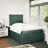 vidaXL Κρεβάτι Boxspring με Στρώμα Σκούρο Πράσινο 120x190εκ. Βελούδινο