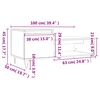 vidaXL Τραπεζάκι Σαλονιού Καπνιστή Δρυς 100x50x45 εκ. Επεξεργασμ. Ξύλο