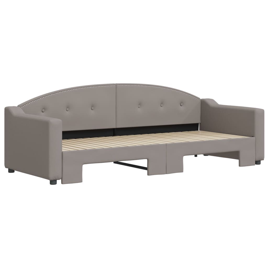 vidaXL Καναπές Κρεβάτι Συρόμενος Taupe 80 x 200 εκ. Υφασμάτινος