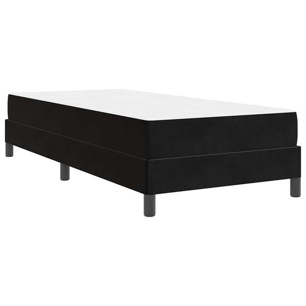 vidaXL Κρεβάτι box spring με στρώμα Μαύρο 80 x 200 cm Βελούδο