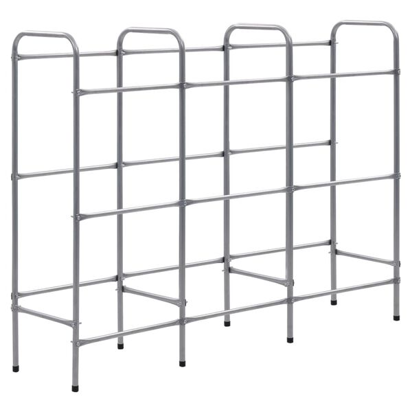 vidaXL Ράφι Αποθήκευσης για 9 Κιβώτια Ασημί 145x33x116 εκ. Ατσάλινο