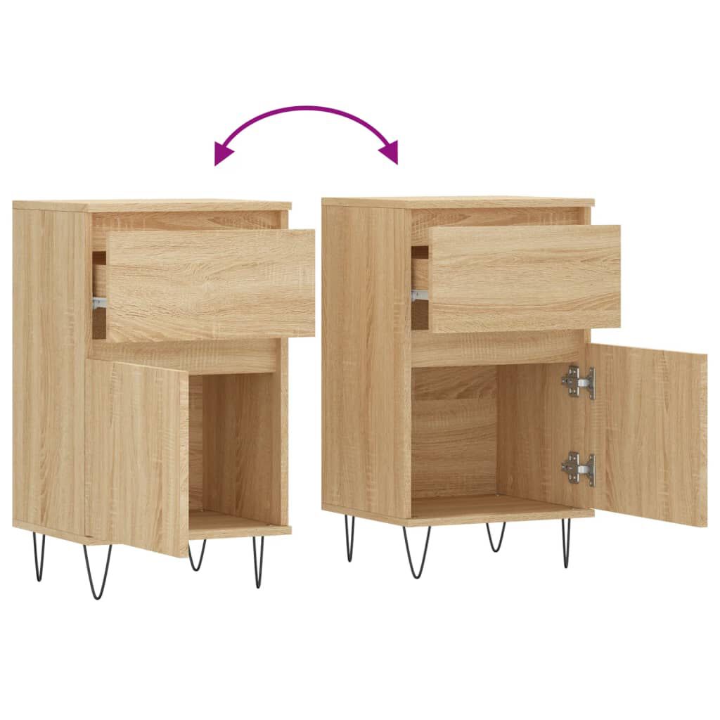 vidaXL Ντουλάπια 2 τεμ. Sonoma Δρυς 40x35x70 εκ. Επεξεργασμένο Ξύλο