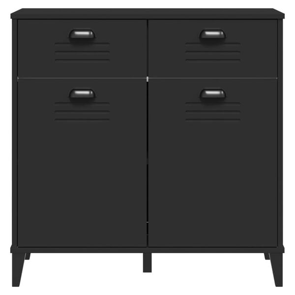 vidaXL Μπουφές VIKEN Μαύρος 80 x 40 x 80 εκ. από Επεξεργασμένο Ξύλο