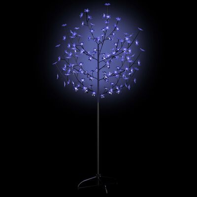 vidaXL Χριστουγεννιάτικο Δέντρο Κερασιά 120 LED Μπλε Φως 150 εκ.