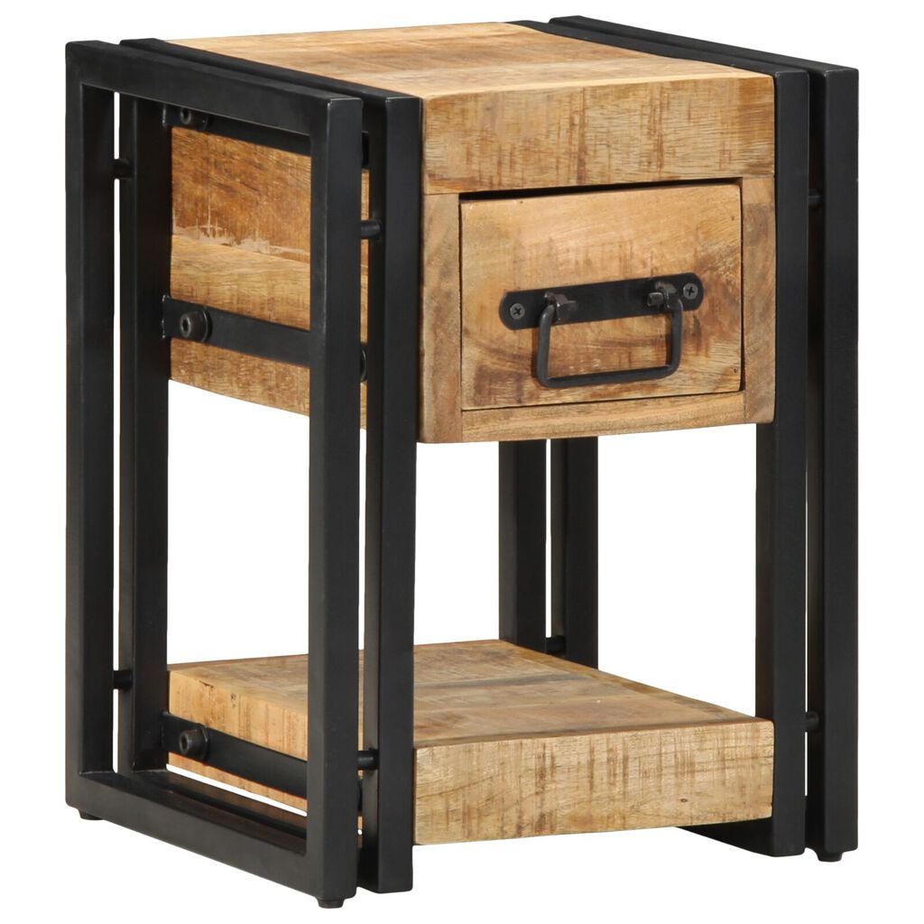 vidaXL Νυχτερινό Τραπέζι 40x40x40 εκ. Μασίφ Ξύλο Μάνγκο