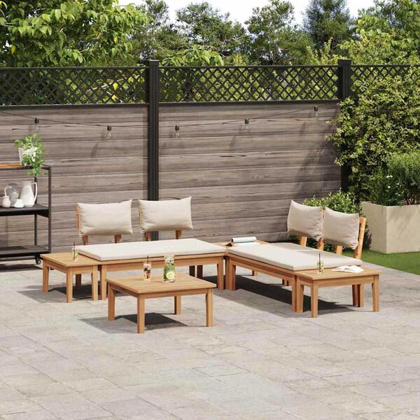 vidaXL Σετ Παγκάκι Κήπου 3 pcs Καφέ, Κρέμα Πολυ rattan, βαμμένο ατσάλι