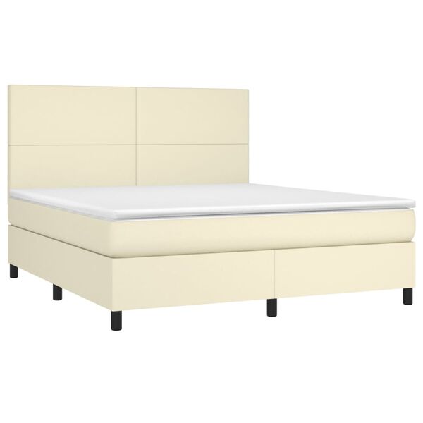 vidaXL &Kappa;&rho;&epsilon;&beta;ά&tau;&iota; Boxspring &mu;&epsilon; &Sigma;&tau;&rho;ώ&mu;&alpha; & LED &Kappa;&rho;&epsilon;&mu; 180x200 &epsilon;&kappa;. &Sigma;&upsilon;&nu;&theta;. &Delta;έ&rho;&mu;&alpha;