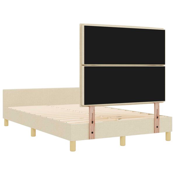 vidaXL Κρεμ Κρεβάτι 160x200 εκ Υφασμάτινο