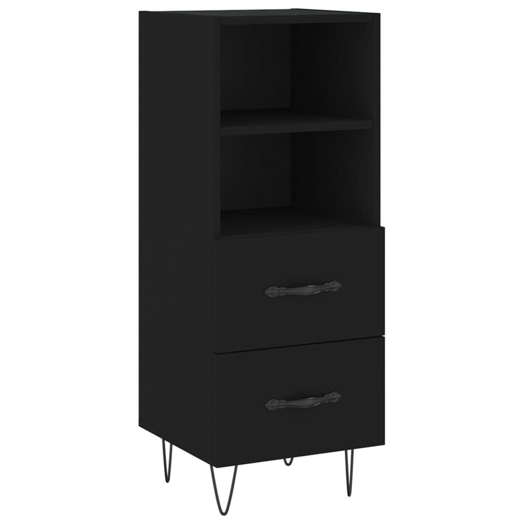 vidaXL Ντουλάπι Μαύρο 34,5 x 34 x 180 εκ. από Επεξεργασμένο Ξύλο