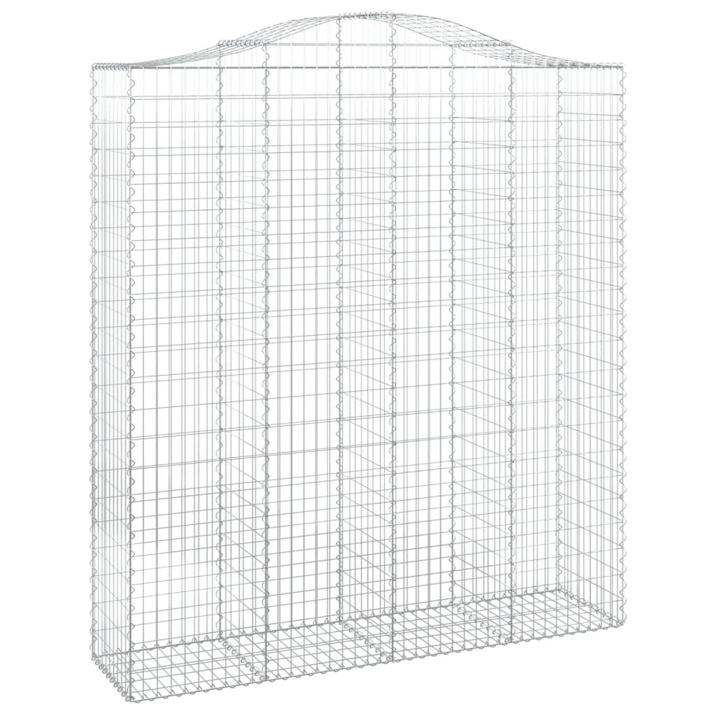vidaXL Συρματοκιβώτια Τοξωτά 4 τεμ. 200x50x220/240 εκ. Γαλβαν. Ατσάλι
