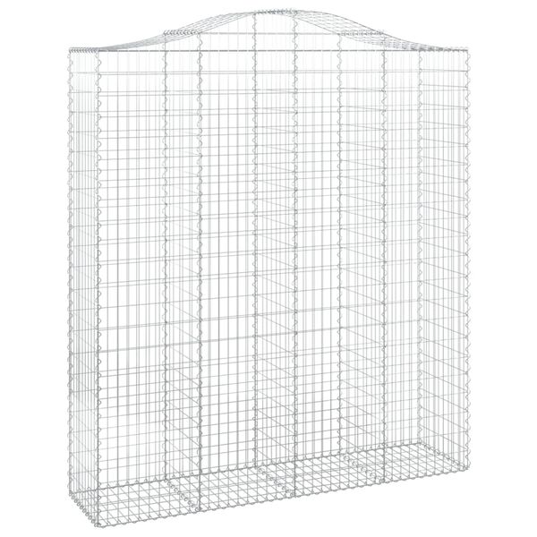 vidaXL Συρματοκιβώτια Τοξωτά 4 τεμ. 200x50x220/240 εκ. Γαλβαν. Ατσάλι