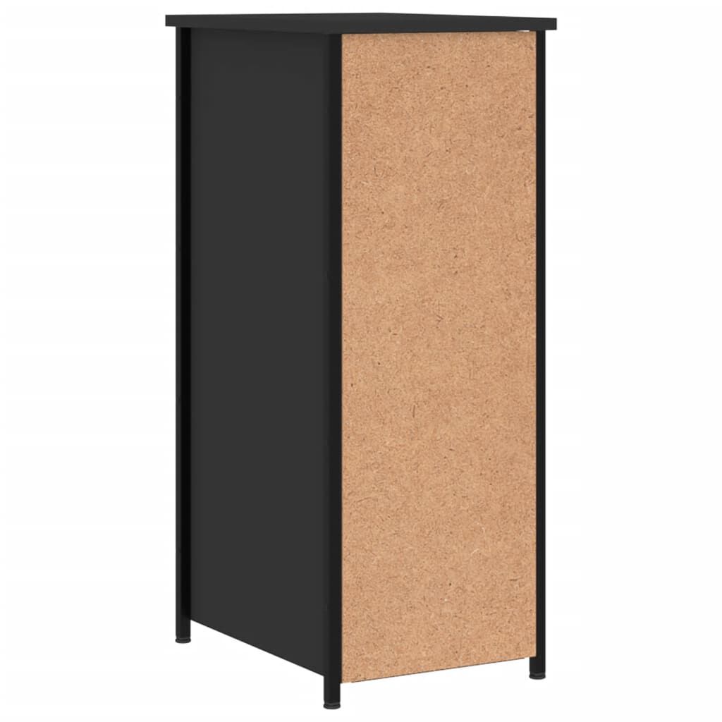 vidaXL Κομοδίνα 2 τεμ. Μαύρα 32x42x80 εκ. από Επεξεργασμένο Ξύλο