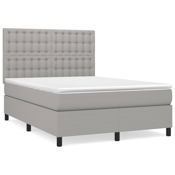 vidaXL &Kappa;&rho;&epsilon;&beta;ά&tau;&iota; Boxspring &mu;&epsilon; &Sigma;&tau;&rho;ώ&mu;&alpha; &Alpha;&nu;&omicron;&iota;&chi;&tau;ό &Gamma;&kappa;&rho;&iota; 140x200 &epsilon;&kappa;. &Upsilon;&phi;&alpha;&sigma;&mu;ά&tau;&iota;&nu;&omicron;