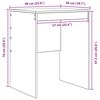 vidaXL Γραφείο Μαύρη δρυς 60 x 50 x 76 εκ. Επεξεργασμένο ξύλο