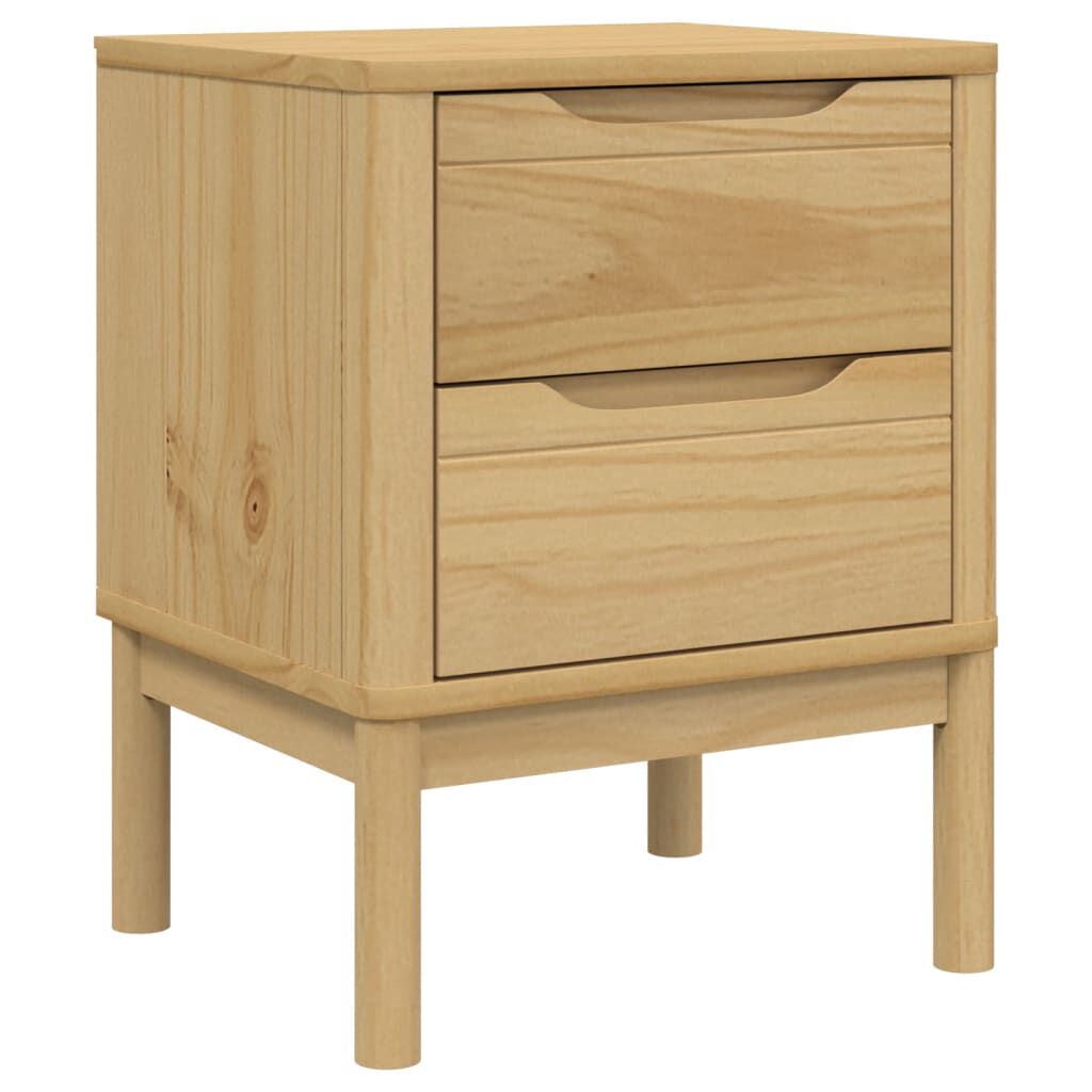 vidaXL Κομοδίνο FLORO Καφέ 45 x 39 x 57 εκ. από Μασίφ Ξύλο Πεύκου
