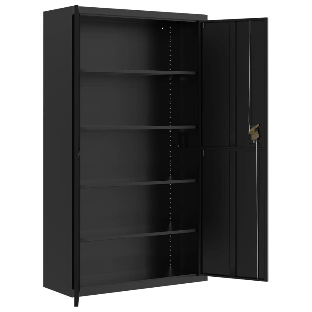 vidaXL Αρχειοθήκη Μαύρη 105 x 40 x 180 εκ. Ατσάλινη