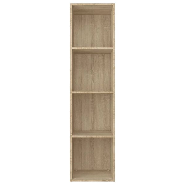 vidaXL Βιβλιοθήκη/Έπιπλο TV Sonoma Δρυς 36x30x143 εκ. από Επεξ. Ξύλο