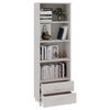 vidaXL Ραφιέρα HAMAR Λευκή 60 x 35 x 180 εκ. από Μασίφ Ξύλο Πεύκου
