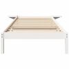vidaXL Πλαίσιο κρεβατιού με κομοδίνα Λευκό 90 x 200 cm Λευκό