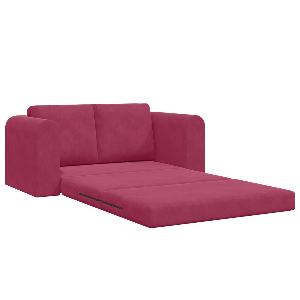 vidaXL Καναπές Κρεβάτι 2 σε 1 Μπορντό 148x71x83 εκ. Βελούδινος