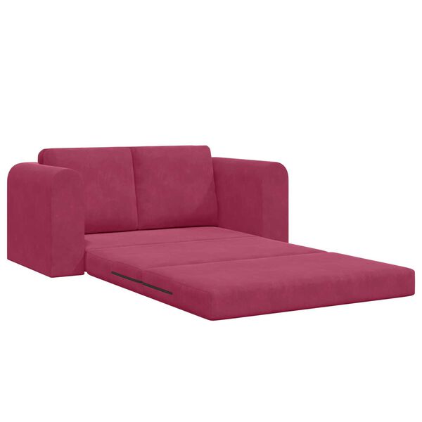 vidaXL Καναπές Κρεβάτι 2 σε 1 Μπορντό 148x71x83 εκ. Βελούδινος
