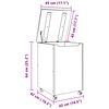 vidaXL Καλάθι Άπλυτων με Τροχούς RANA 45x45x64εκ. Μασίφ Ξύλο Πεύκου