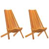 vidaXL Φορητές καρέκλες κήπου 2 pcs Καφέ 56 x 69 x 84 μ