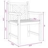 vidaXL Καρέκλες Κήπου 2 pcs Καφέ 58 x 60 x 90 εκ Μασίφ ξύλο teak