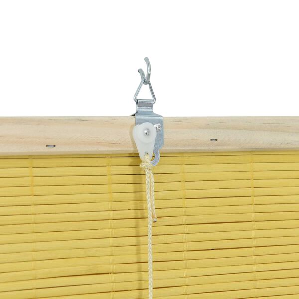 vidaXL Ρολά και Σκίες Παραθύρων Κίτρινο 140 x 220 cm Μπαμπού