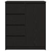vidaXL Συρταριέρα με Συρτάρια Μαύρη βελανιδιά 71x35x84 εκ. Επεξ. Ξύλο